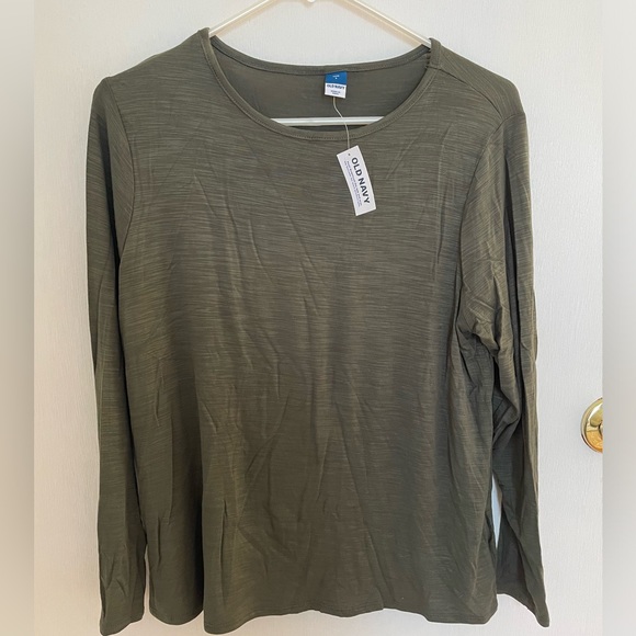 Heather Green Lux Long-Sleeve Old Navy Shirt NWT - Picture 1 of 5